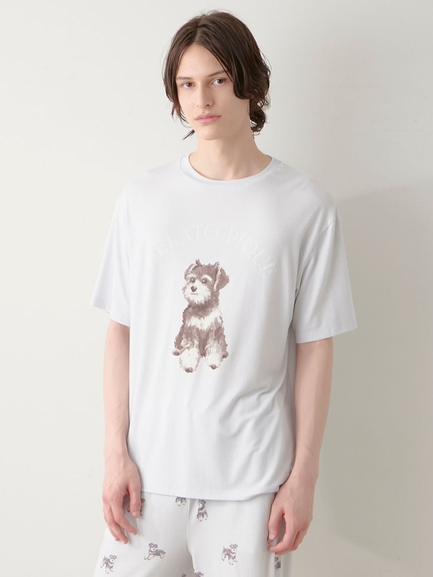 MEN's Summer Schnauzer One Point T-shirt