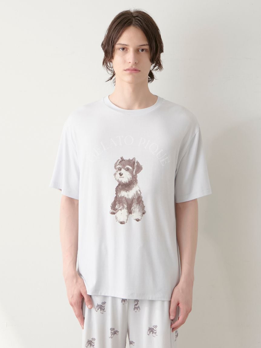 MEN's Summer Schnauzer One Point T-shirt