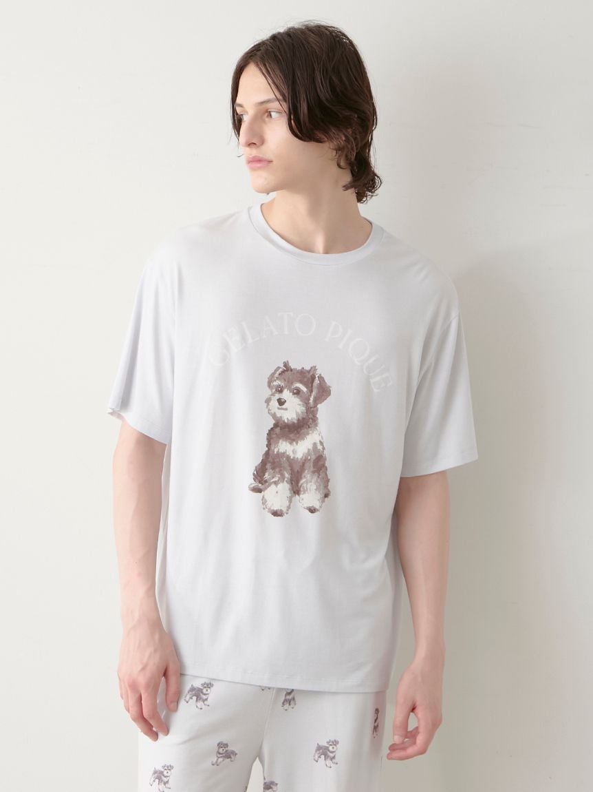 MEN's Summer Schnauzer One Point T-shirt