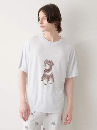 MEN's Summer Schnauzer One Point T-shirt