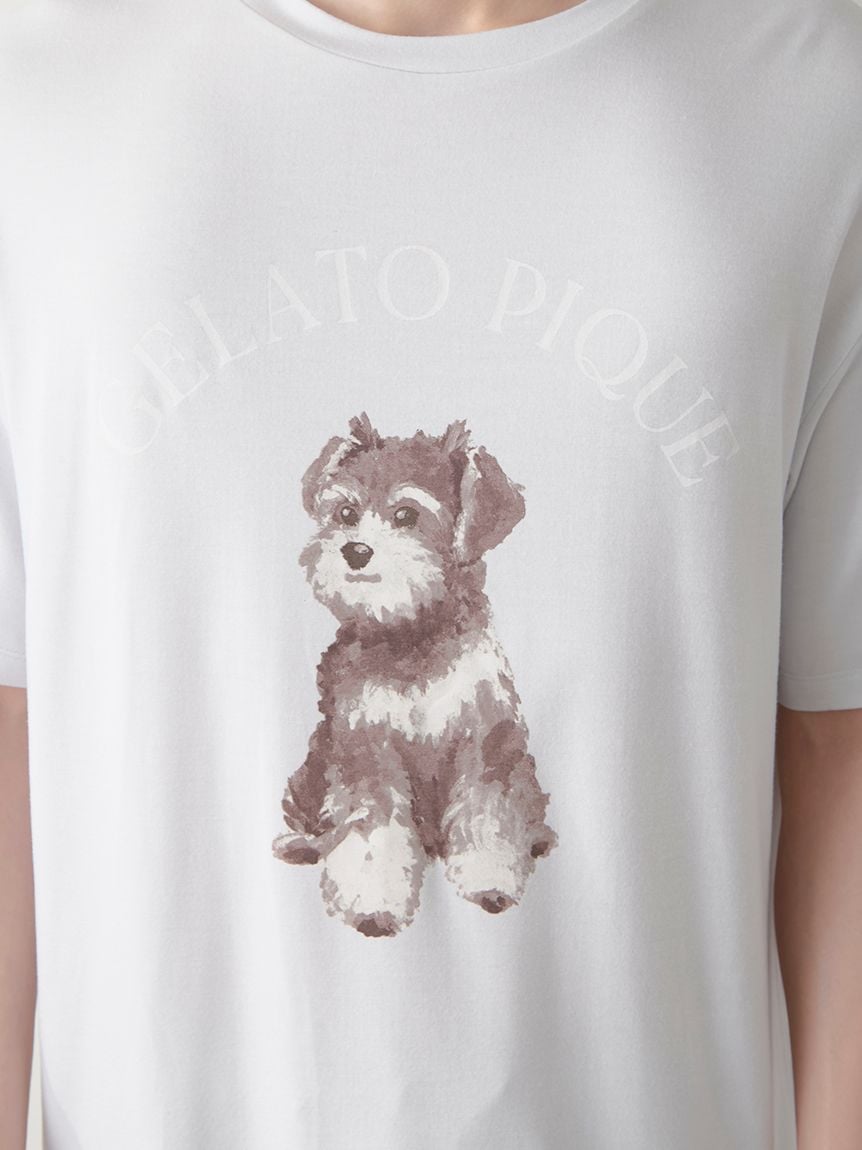 MEN's Summer Schnauzer One Point T-shirt