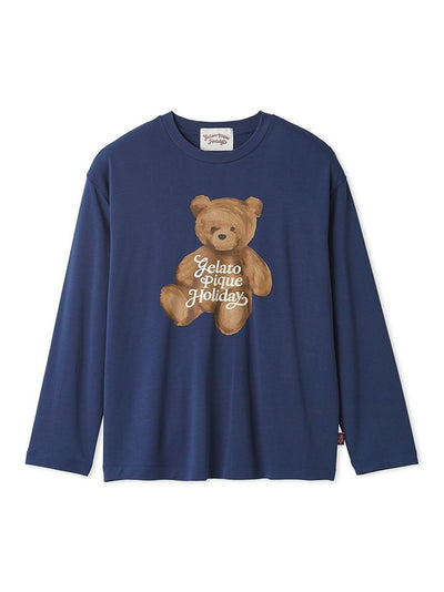 [HOLIDAY] Men's Bear One-point Long T-shirt gelato pique