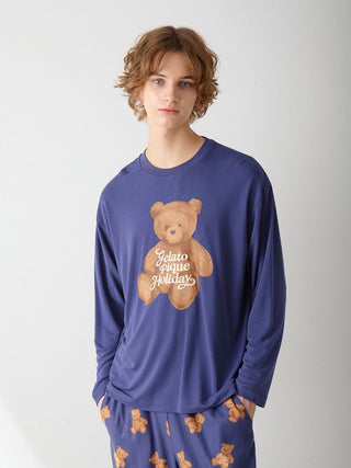 [HOLIDAY] Men's Bear One-point Long T-shirt