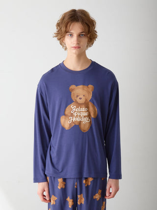 [HOLIDAY] Men's Bear One-point Long T-shirt