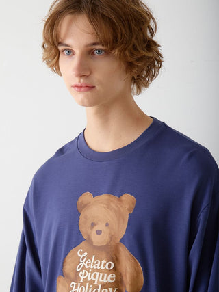 [HOLIDAY] Men's Bear One-point Long T-shirt