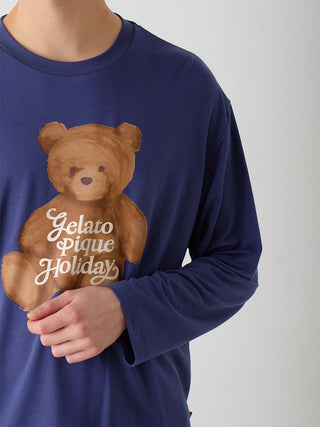 [HOLIDAY] Men's Bear One-point Long T-shirt