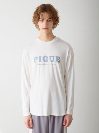 Men's Rayon Plain Stitch Logo-printed Long T-shirt