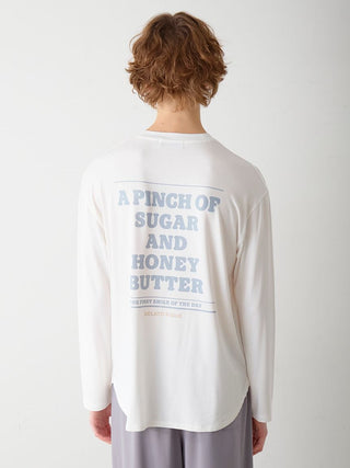 Men's Rayon Plain Stitch Logo-printed Long T-shirt