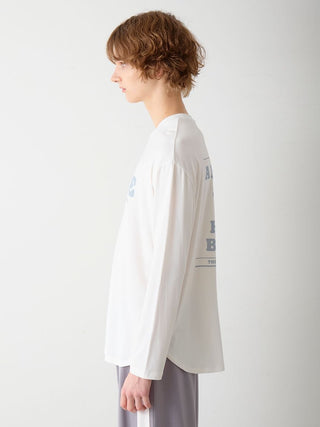 Men's Rayon Plain Stitch Logo-printed Long T-shirt