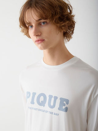 Men's Rayon Plain Stitch Logo-printed Long T-shirt
