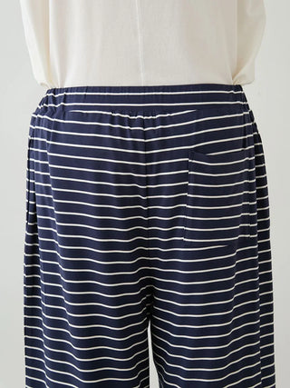 Men's Rayon Logo T-shirt & Striped Shorts Set