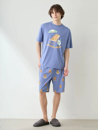 Men's Cool-to-touch Summer Bear One-point Printed T-shirt