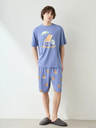 Men's Cool-to-touch Summer Bear One-point Printed T-shirt