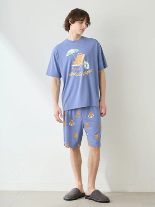 Men's Cool-to-touch Summer Bear One-point Printed T-shirt