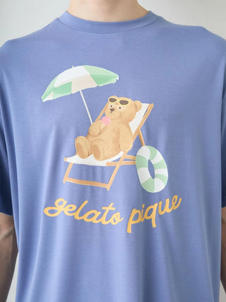Men's Cool-to-touch Summer Bear One-point Printed T-shirt