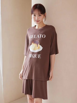 Men's Cool Rayon Pudding T-shirt & Shorts Set