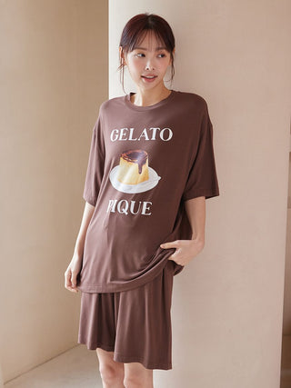 Men's Cool Rayon Pudding T-shirt & Shorts Set