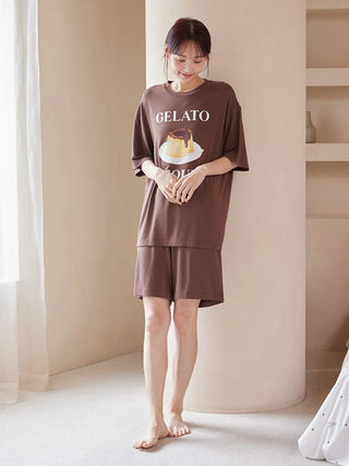 Men's Cool Rayon Pudding T-shirt & Shorts Set