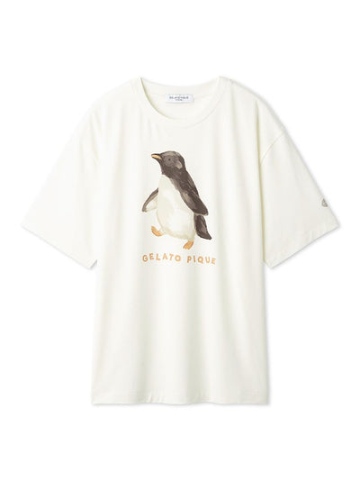 Men's Cool-to-touch Sea Animals One Point Printed T-shirt gelato pique
