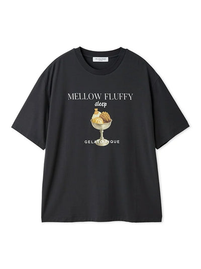 Men's COOL Rayon Mellow Fluffy Dessert Logo T-shirt gelato pique