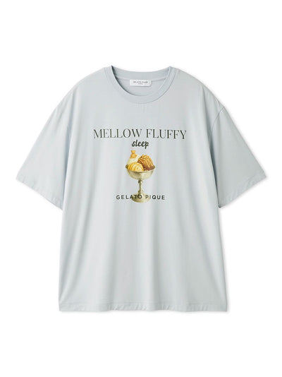 Men's COOL Rayon Mellow Fluffy Dessert Logo T-shirt gelato pique