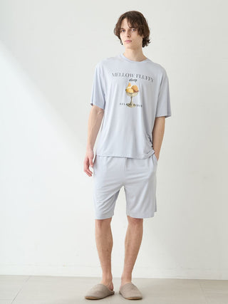 Men's COOL Rayon Mellow Fluffy Dessert Logo T-shirt