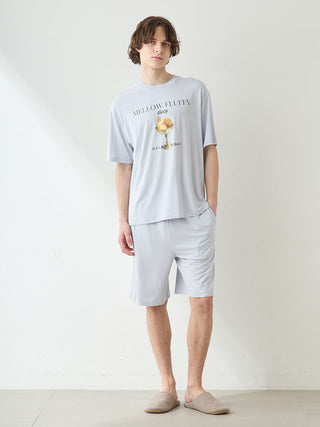 Men's COOL Rayon Mellow Fluffy Dessert Logo T-shirt