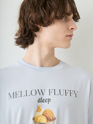 Men's COOL Rayon Mellow Fluffy Dessert Logo T-shirt