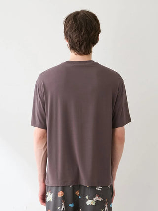 [Hirano Toshiyuki] Men's Cool Rayon Plane Dog Printed T-shirt - view 9