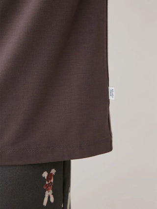 [Hirano Toshiyuki] Men's Cool Rayon Plane Dog Printed T-shirt - view 14