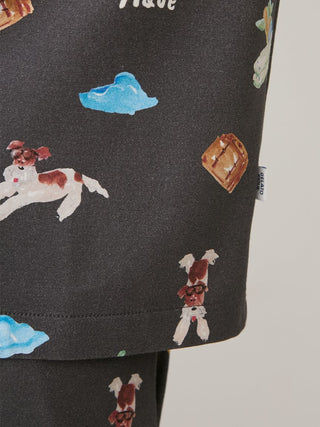 [Hirano Toshiyuki] Men's Cool Rayon Plane Dog Printed Shirt - view 13