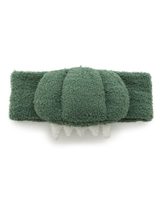 MEN'S Baby Moco dinosaur headband in plush green fabric with playful textured dinosaur design by Gelato Pique.