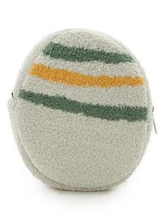 MEN'S Baby Moco Dinosaur Egg Pouch with colorful stripes in soft, fluffy fabric for stylish functionality