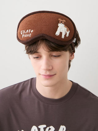 [Hirano Toshiyuki] Men's Plane Dog Jacquard Eye Mask - view 6