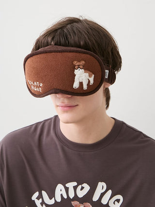 [Hirano Toshiyuki] Men's Plane Dog Jacquard Eye Mask - view 7