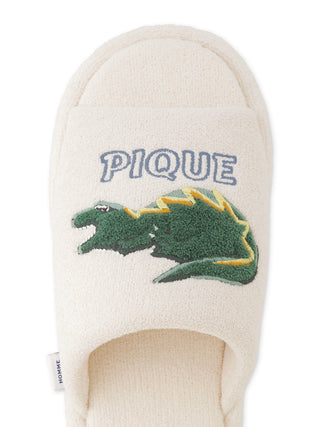 Men's Airy Moco Sleeping Dinosaur Printed Room Shoes