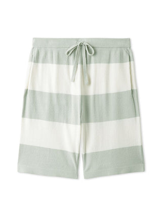 MEN'S Air Moco 2 Border Lounge Shorts in MINT, Men's Loungewear Shorts at Gelato Pique USA.