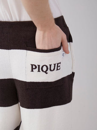 MEN'S Air Moco 2 Border Lounge Shorts in DARK GRAY, Men's Loungewear Shorts at Gelato Pique USA.