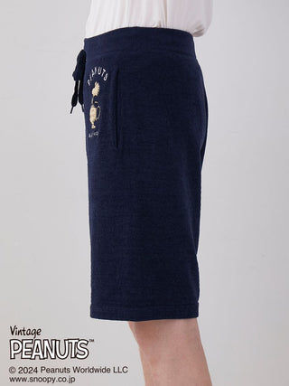 PEANUTS MENS TENNIS Lounge Shorts in NAVY, Men's Loungewear Shorts at Gelato Pique USA.