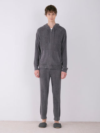 Smoothie Knit Ribbed Lounge Pants in GRAY, Men's Loungewear Lounge Pants at Gelato Pique USA.