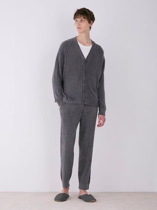 Smoothie Knit Ribbed Lounge Pants in GRAY, Men's Loungewear Lounge Pants at Gelato Pique USA.