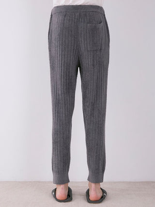 Smoothie Knit Ribbed Lounge Pants in GRAY, Men's Loungewear Lounge Pants at Gelato Pique USA.