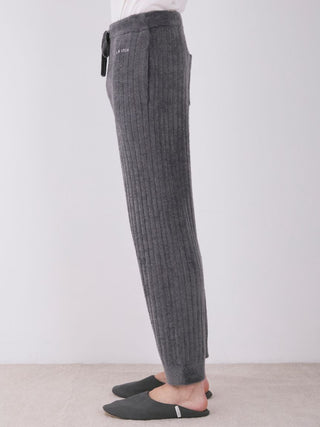 Smoothie Knit Ribbed Lounge Pants in GRAY, Men's Loungewear Lounge Pants at Gelato Pique USA.