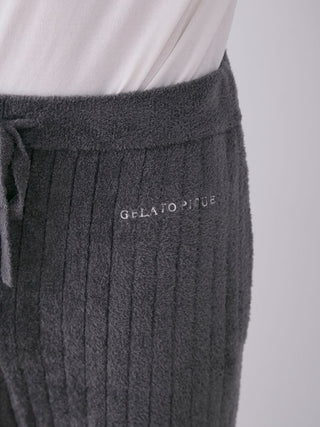 Smoothie Knit Ribbed Lounge Pants in GRAY, Men's Loungewear Lounge Pants at Gelato Pique USA.