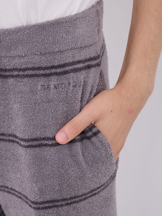 MEN'S Hot Smoothie Striped Lounge Pants in Dark Gray, Men's Loungewear Pants at Gelato Pique USA