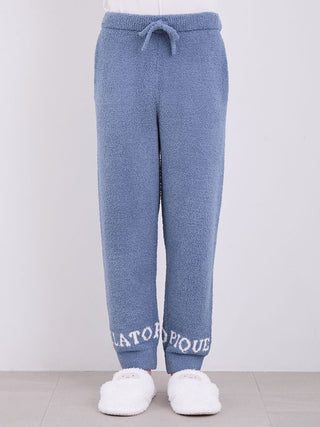 Powder Logo Pajama Pants in Blue, Men's Loungewear Lounge Pants at Gelato Pique USA