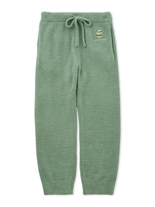 MEN'S Powder Dinosaur Jacquard Lounge Pants in soft green with drawstring waist, showcasing cozy and relaxed fit for ultimate comfort.