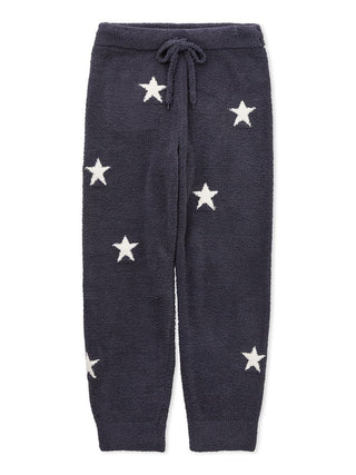 Gelato Pique USA Powder Star Jacquard Lounge Pants in navy, premium loungewear, ideal sleepwear with cozy star pattern.