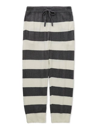 Smoothie 2-Border Lounge Pants in black and white stripes, cozy and stylish premium loungewear by Gelato Pique USA.