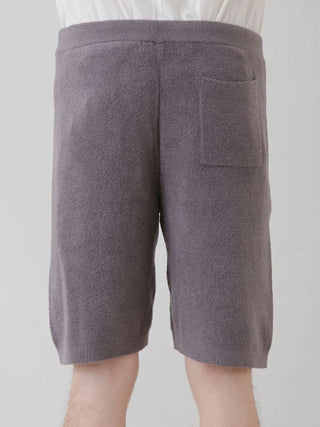 Men's Smoothie Lite lounge shorts in grey, showcasing a simple back design with a pocket. Premium loungewear by Gelato Pique USA.